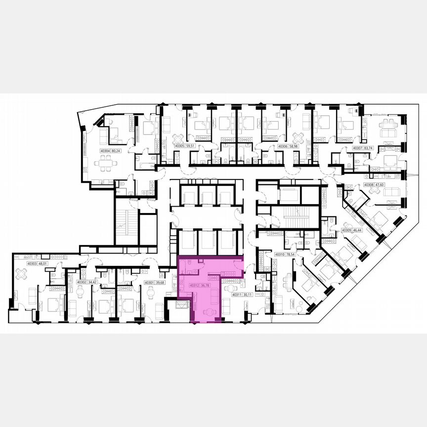 Квартира-студия, 36,9 м², 3/46 эт.