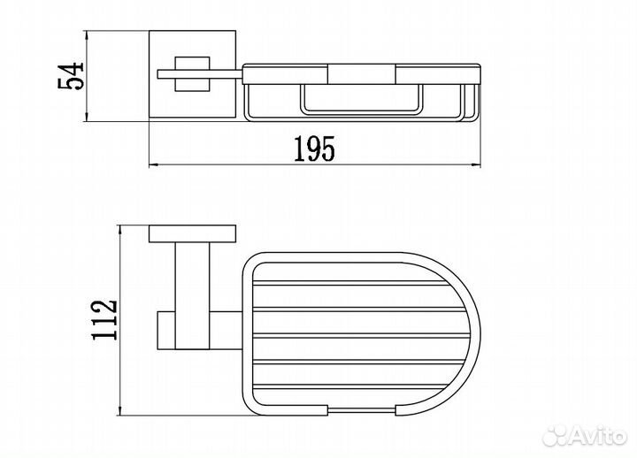 Мыльница решетка настенная Savol 65h (S-06532H)