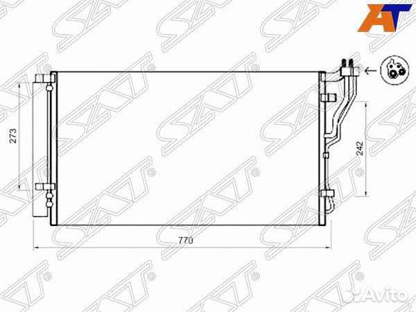 Радиатор кондиционера hyundai azera 11-17, hyundai