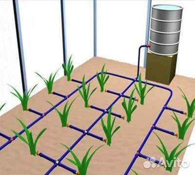 Капельный полив под ключ / полив от емкости