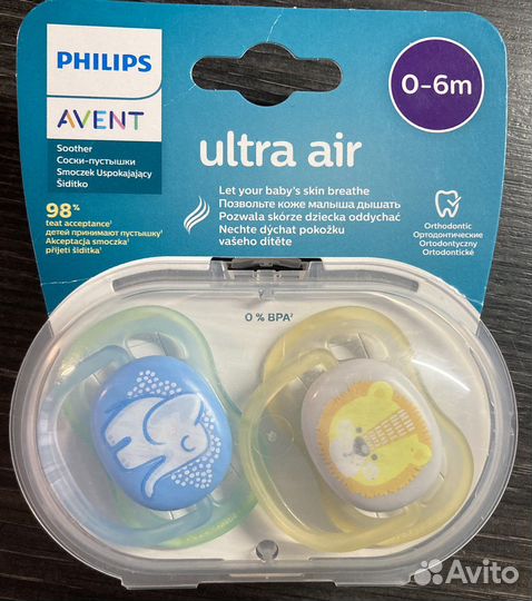 Philips avent соска пустышка 0-6 мес