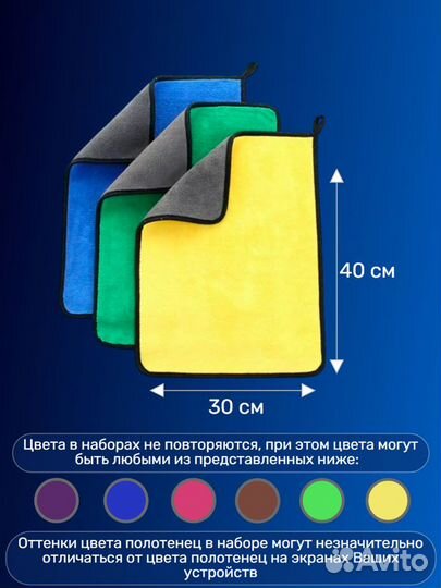 Автополотенце, салфетки из микрофибры для уборки