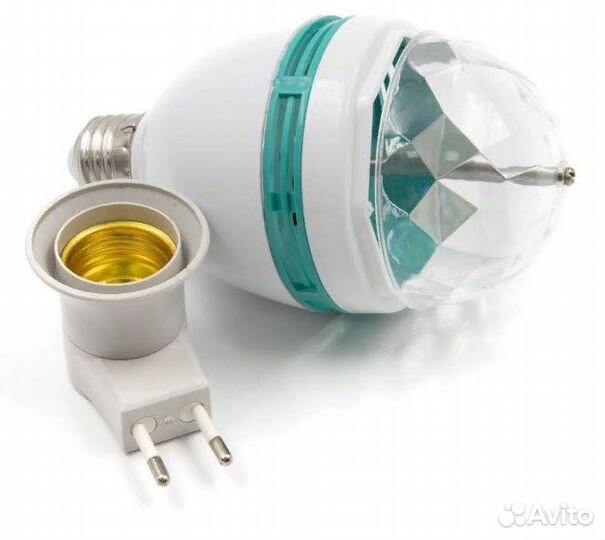 Вращающаяся диско лампа цветная LED