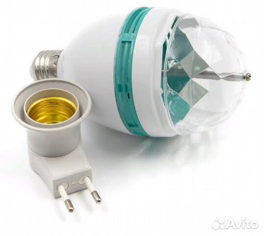 Вращающаяся диско лампа цветная LED