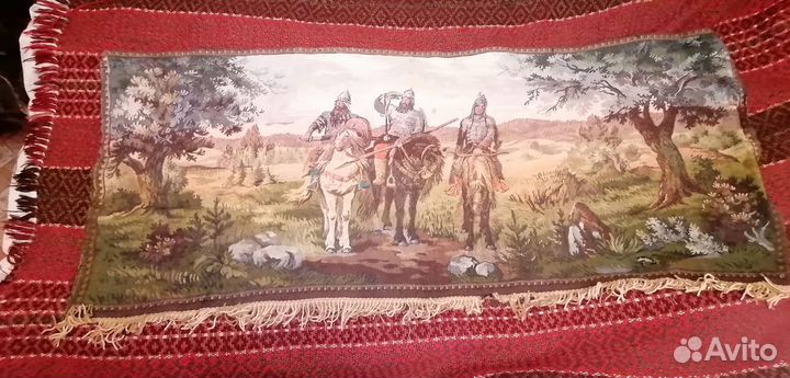 Гобеленовый ковер СССР Три богатыря