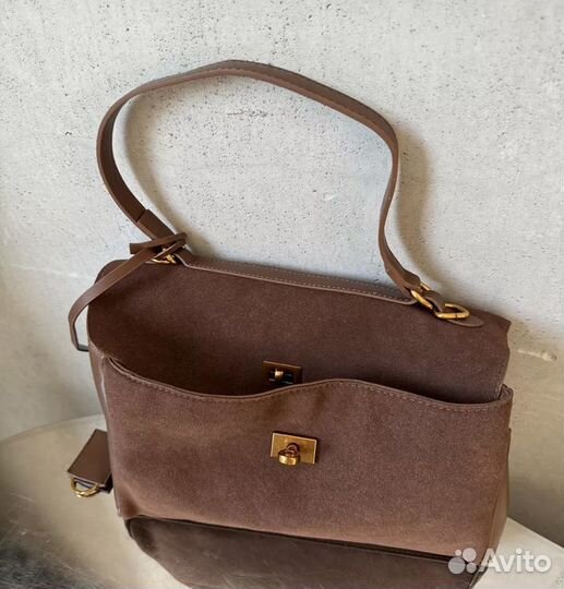 Сумка женская замшевая коричневая