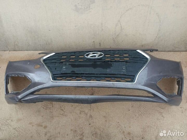 Хендай Солярис 2 бампер передний