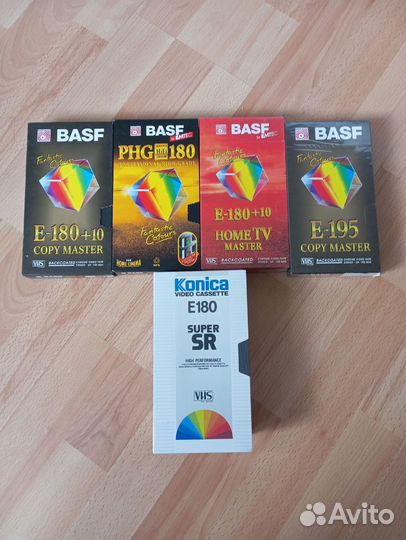 Видеокассеты VHS новые Konica / BASF