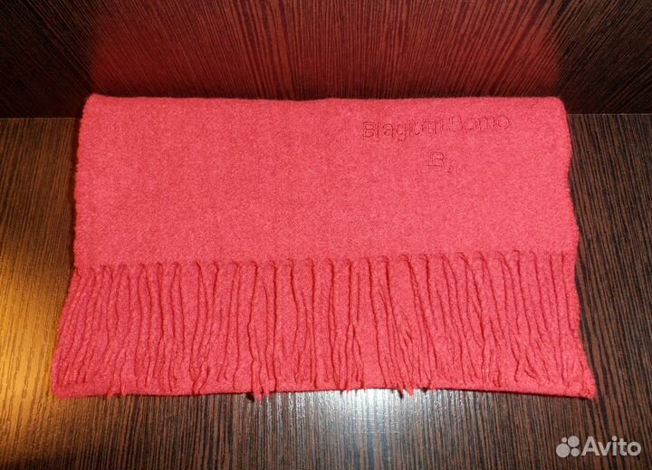 Шарф Blagiotti Uomo, красный, тёплый