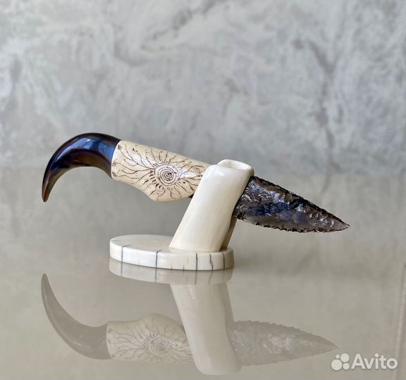 Камчатский сувенир. Нож обсидиан, коллекционный