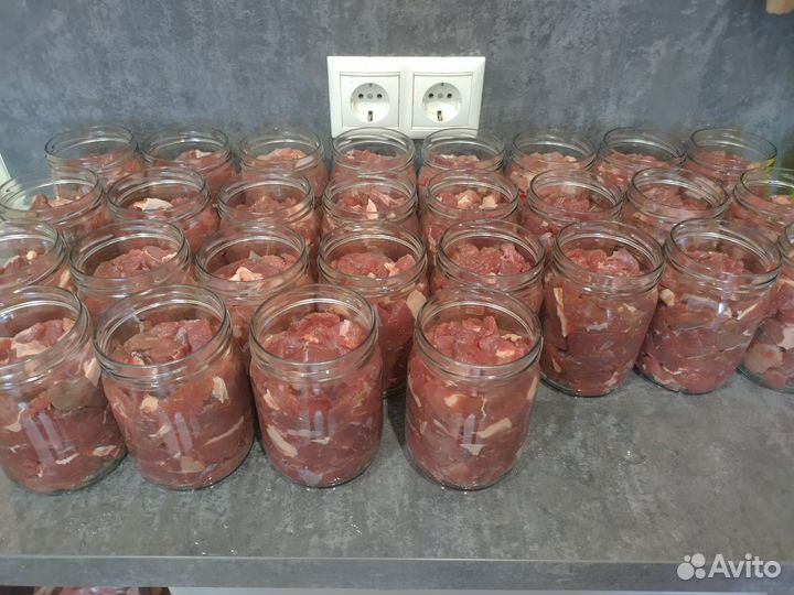 Тушенка домашняя из лося, оленя, кабана