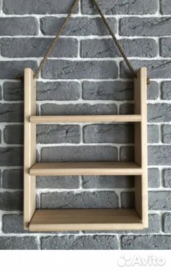 Полка настенная навесная из дерева