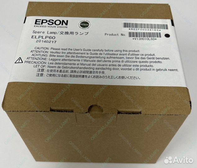 Epson elplp60 оригинальная лампа, офф. Поставка