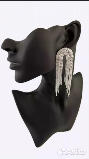 Крупные серьги бижутерия