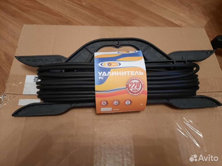 Удлинитель 10 метров 1 розетка для дачи/гаража