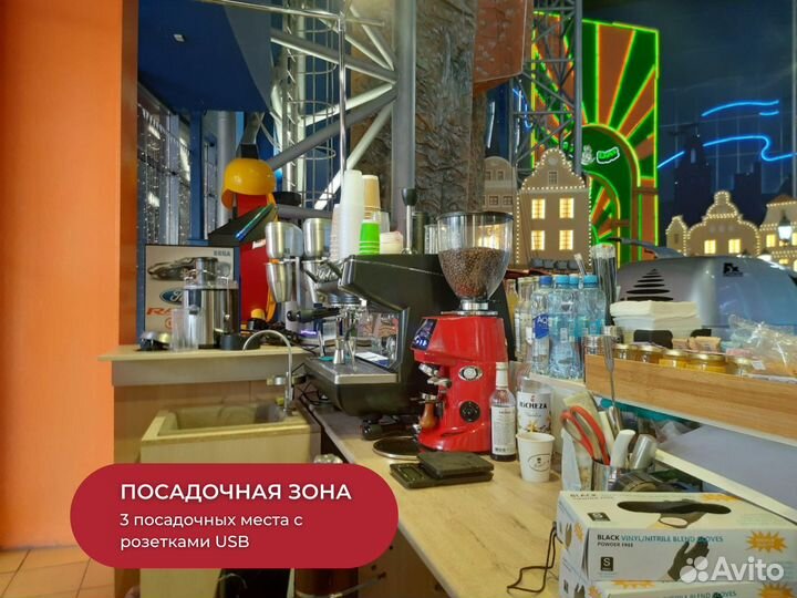 Кофейня с высоким трафиком в ТЦ рядом с метро