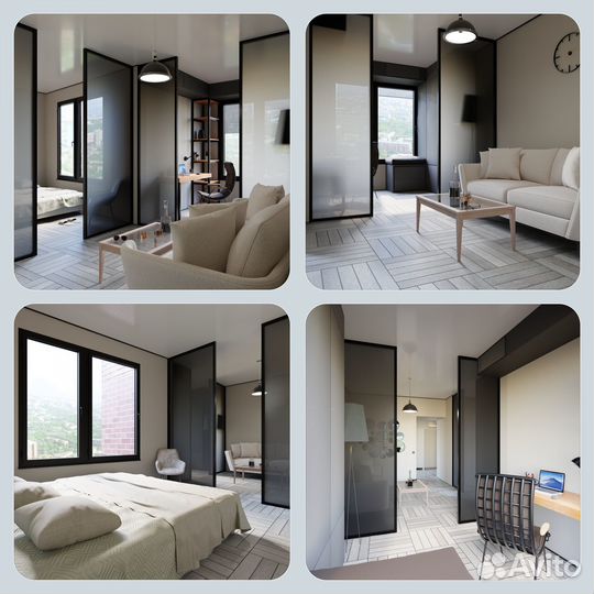 3D визуализация интерьера/комнаты/квартиры