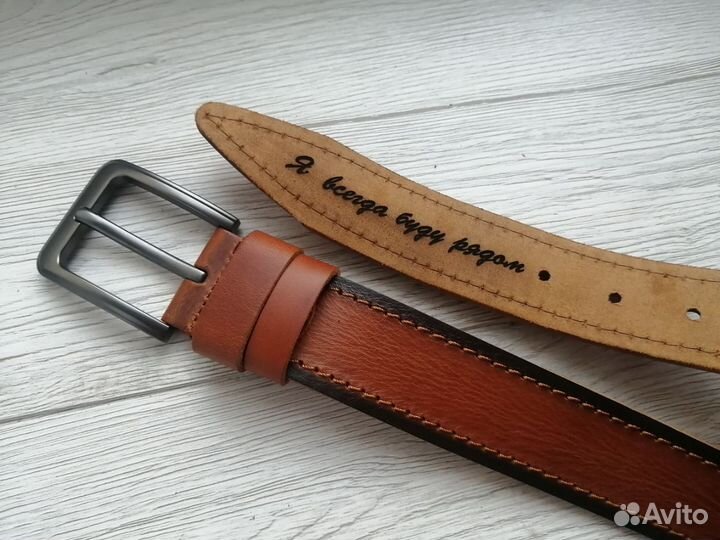 Ремень ручной работы из натуральной кожи