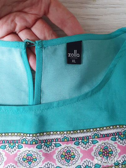 Легкая летняя блузка без рукава топ Zolla р. 48-50