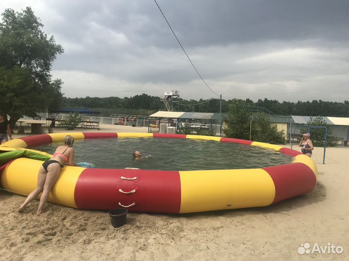 Надувной бассейн 10 метров диаметр, высота 80 см
