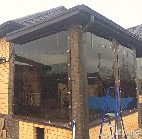 Мягкие окна тонированные для веранды