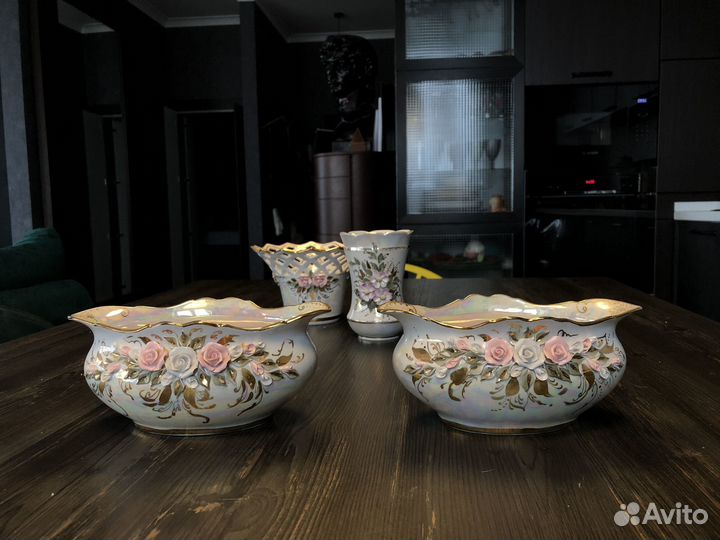 Кофейный сервиз ручной работы на 9 персон fenix