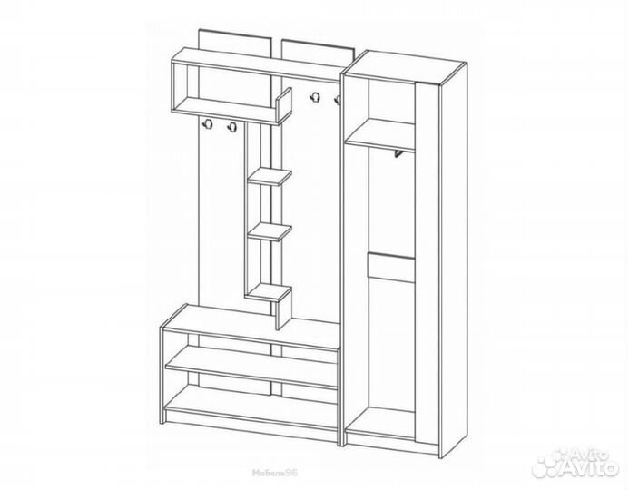 Прихожая базовый модуль Марица ясень шимо