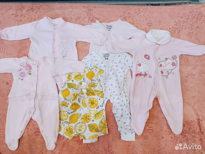 Большой пакет вещей на девочку 62-74