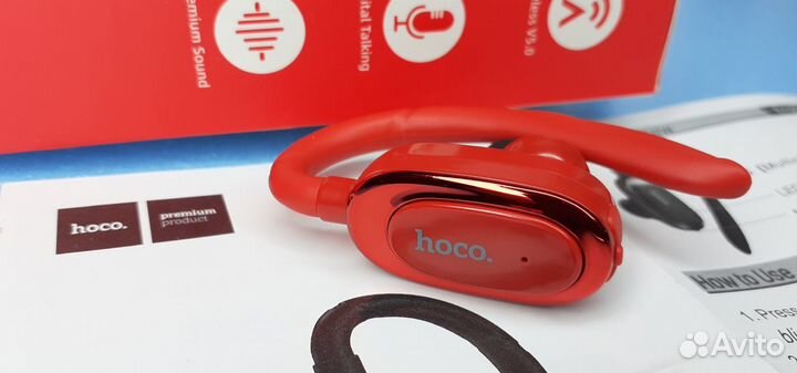 Гарнитура Hoco Red Звонки Музыка Бизнес стиль