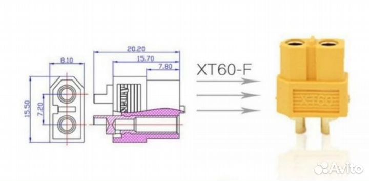 Разъём ET XT60-F