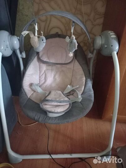 Детские электронные качели шезлонг