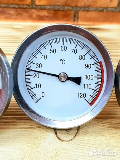 Термометр биметаллический металл 0-120 C