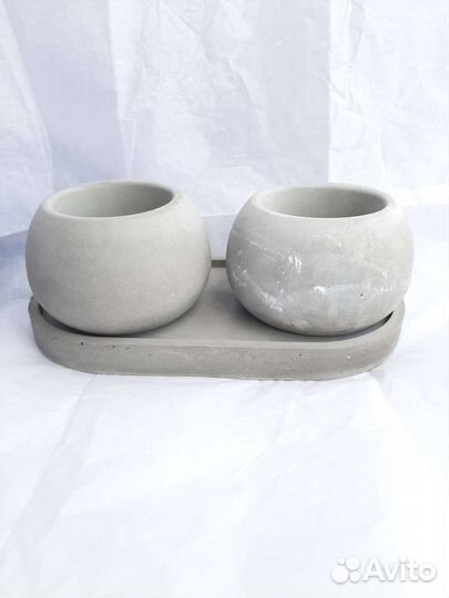 Кашпо из гипса, бетона