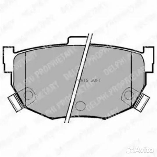 Delphi LP1073 Колодки торм.задн./датч