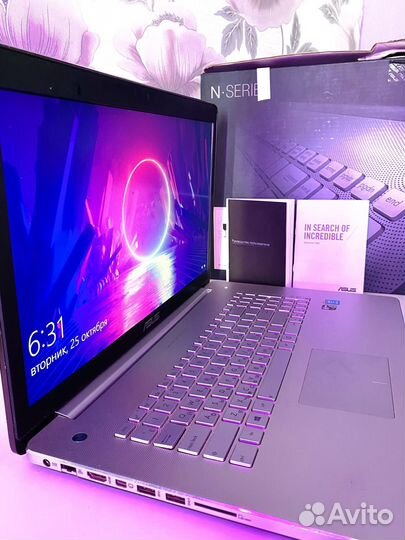 Мощный, большой 17д, 8 ядер игровой ноутбук asus