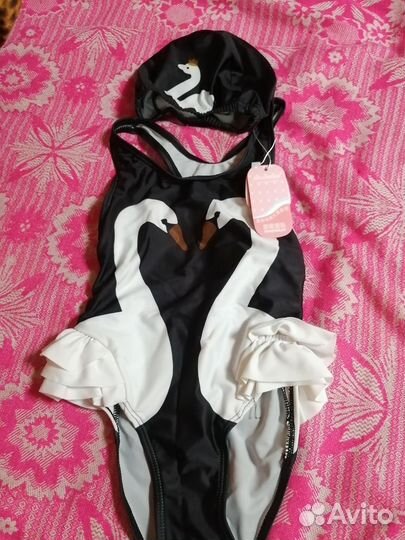 Новые Купальники слитные 2шт+шапочка