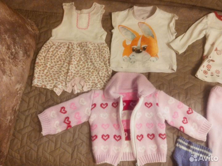 Вещи детские коробкой на девочку с 4 мес