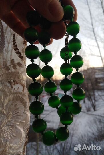 Бусы Тигровый глаз Нить через узелок Индия