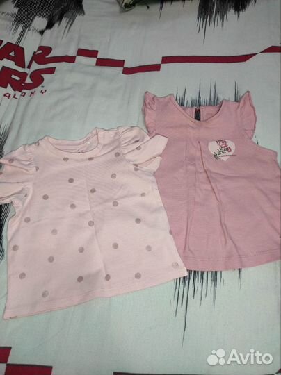 Одежда детская для девочки 9 / 12 мес футболки