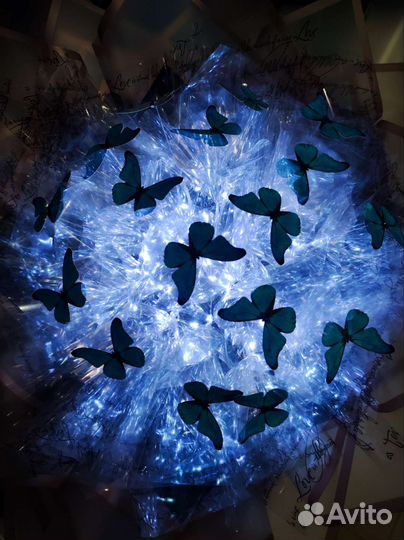 Светящийся букет из бабочек