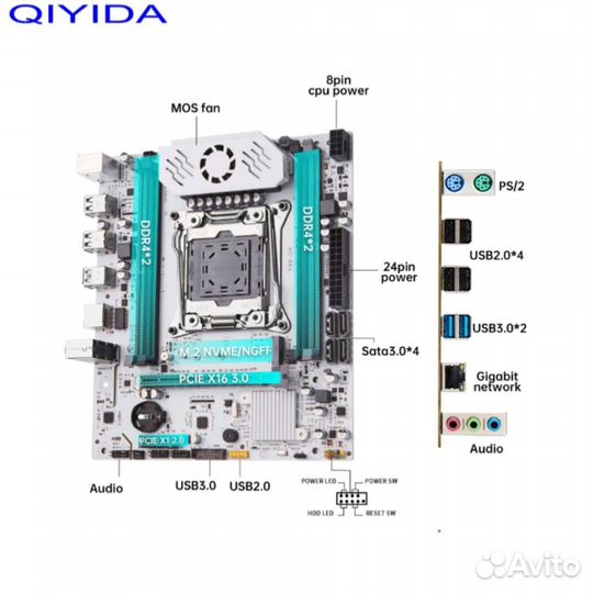 Комплект Xeon 2690v3 12 ядер + Qiyida X99 E5-D4