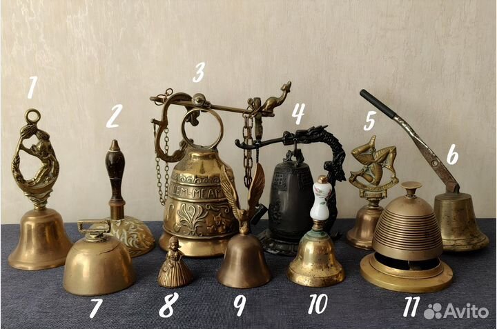 Английские бронзовые колокольчики 19-20 век