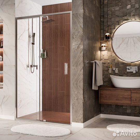 Душевая дверь wasserkraft Berkel 1300х2000 серебро 48P30