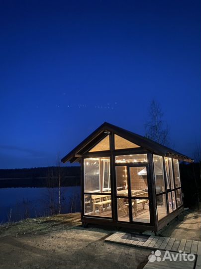 Аренда теплой беседки с мангалом на карьере