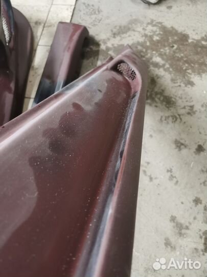 Передний бампер+пороги