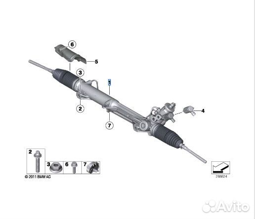 Рулевая рейка Bmw 3-Series E90 2005 - 2014