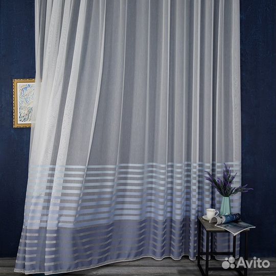 Тюль Трио горизонт готовый на окна пошив