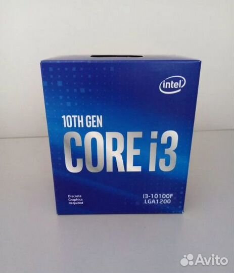 Процессор Intel Core i3-10100F BOX