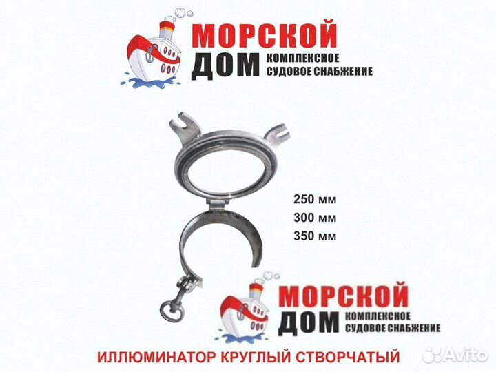 Иллюминатор круглый створчатый без рмрс