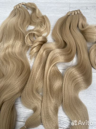Канекалон,хвост накладной на резинке блонд,шиньон